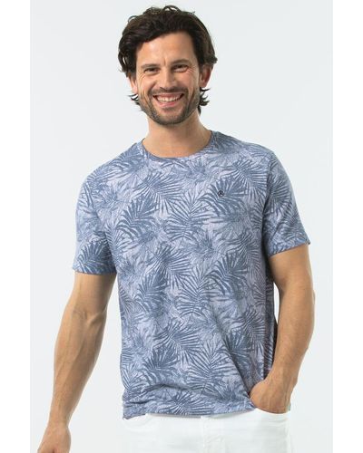 Pilot T-shirt Met Print - Blauw