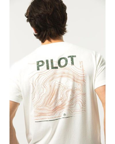 Pilot T-shirt Gebroken - Wit