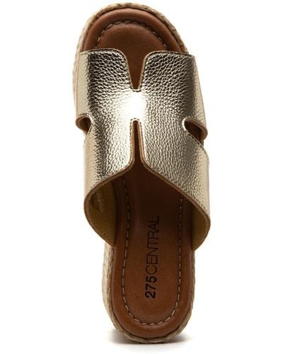 275 Central Snoop Wedge Sandal Platino Leather - Brown