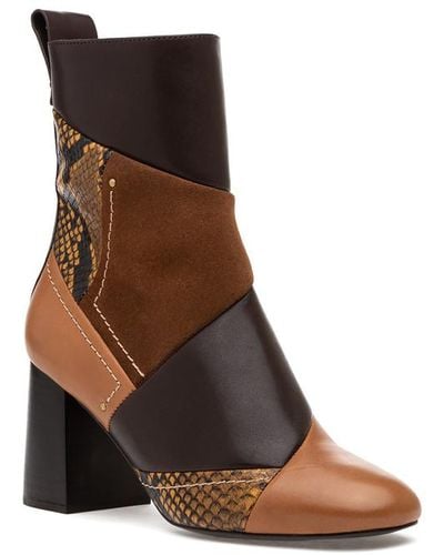 See By Chloé Tyra Patchwork Boot Brown/