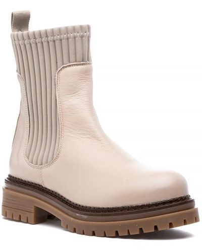 275 Central Kylie Boot Beige Leather - Natural