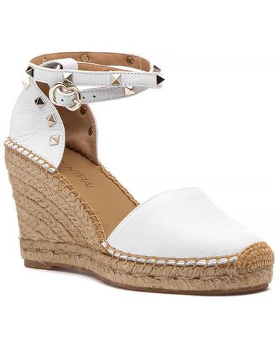 275 Central Michael Espadrille Wedge - White