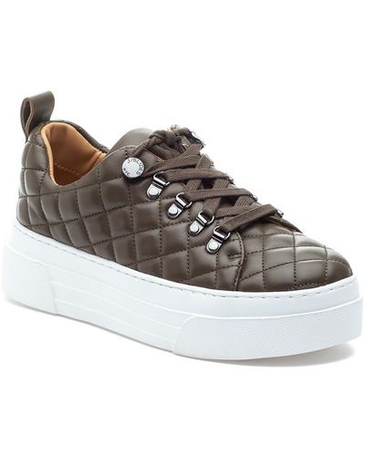 J/Slides Aimee Sneaker Khaki Leather - Multicolor