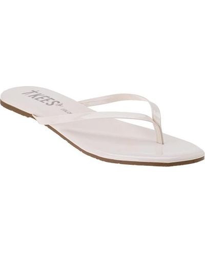 TKEES Glosses Flip Flop Marshmallow Patent Leather - Multicolor