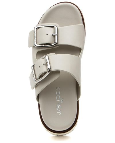 J/Slides Bonnie Sandal Bone Leather - Gray