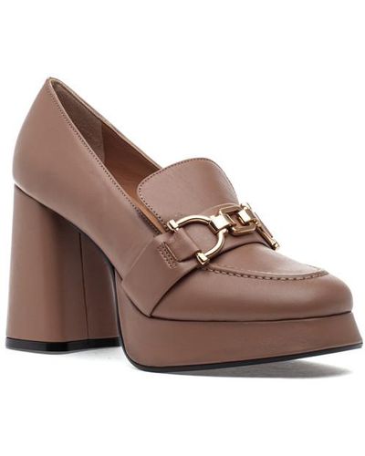 275 Central Fawn Loafer Pump Nude Leather - Brown
