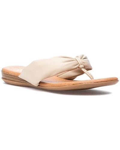 Andre Assous Nuya Sandal Beige Leather - Natural