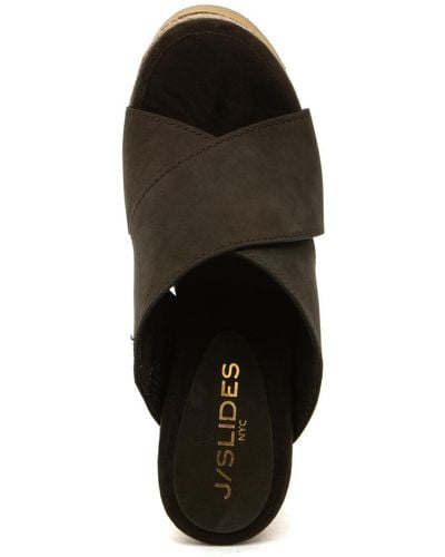J/Slides Rachelle Sandal Wedge - Black