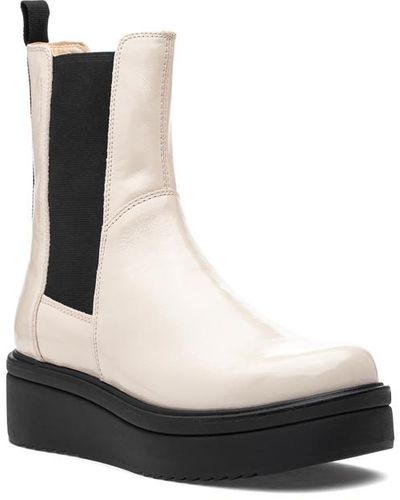Vagabond Shoemakers Tara Boot Plaster Patent Leather - Natural