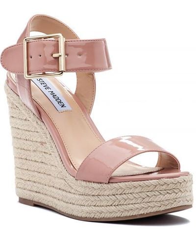 Steve Madden Santorini Sandal Dark Blush Patent - Pink