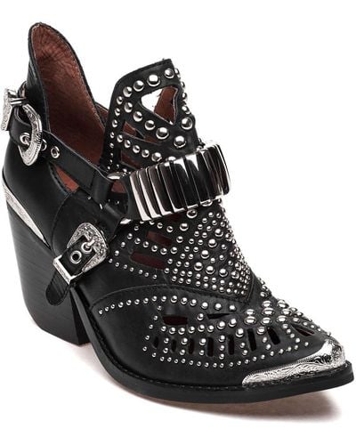 Jeffrey Campbell Calhoun Black Leather Studded Boots
