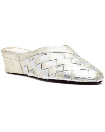 Jacques Levine 4640 Woven Slipper Gold/silver Leather - Metallic