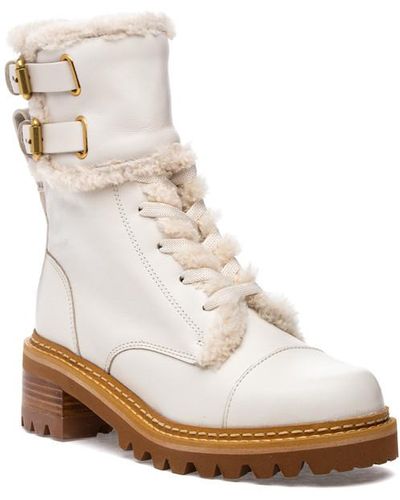 See By Chloé Mallory Boot Ivory Leather - White