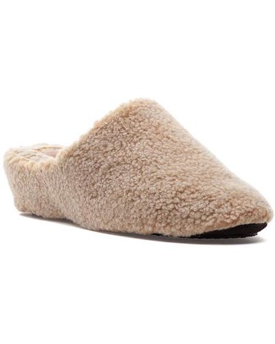 Jacques Levine Fuzzy Slipper - Brown