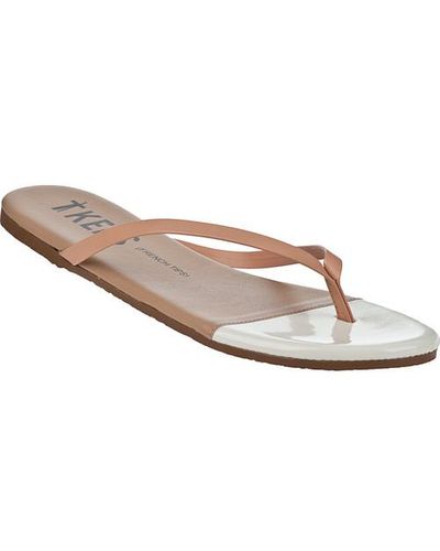 TKEES French Tips Flip Flop Ivory Sand Leather - Multicolor