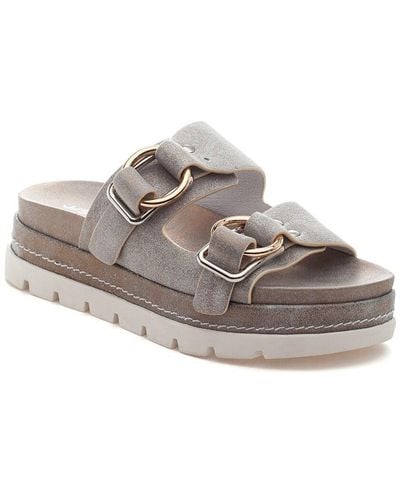 J/Slides Baha Sandal Bronze Leather - Metallic
