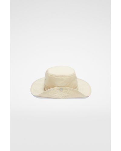 Jil Sander 帽子 - - ベージュ - 補強されたワイドブリム - サイズ L - イタリア製 - ホワイト