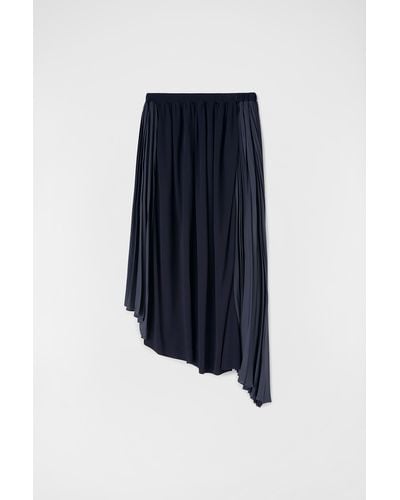 Jil Sander Asymmetrical Skirt For Female - Blue