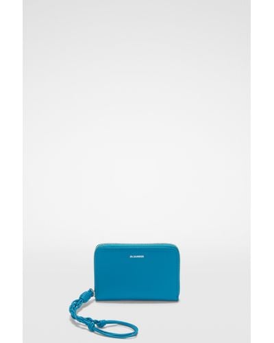 Jil Sander Pocket Zip-around Wallet For Female - Blue