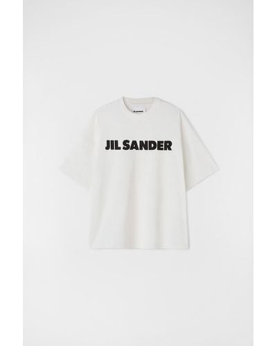 Jil Sander T-shirt mit logo - Weiß