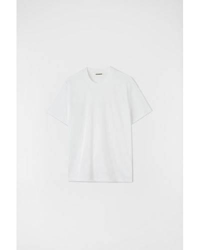 Jil Sander T-shirt mit rundhalsausschnitt - Weiß