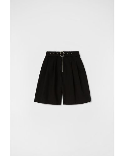 Jil Sander Belted Shorts - Black
