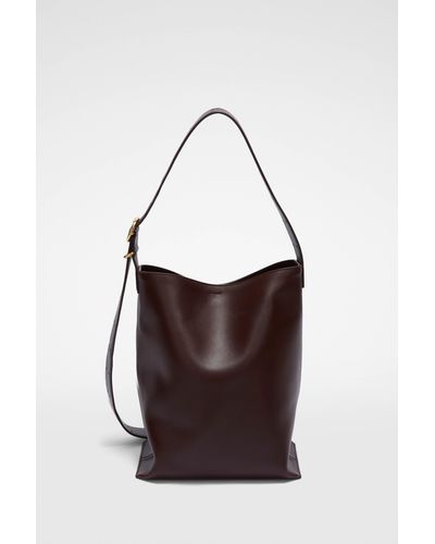 Jil Sander Cannolo Tote - Brown