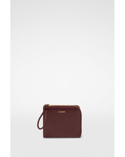 Jil Sander Giro Card Holder - Red