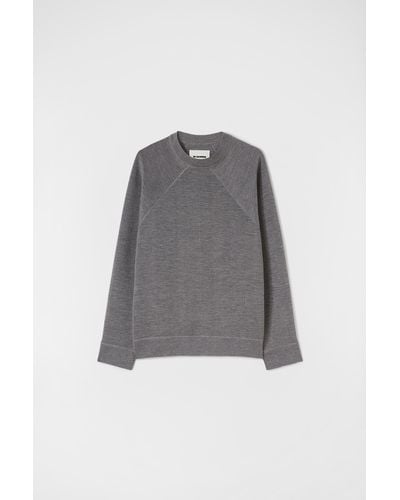 Jil Sander Crew-neck Sweater For Male - Gray