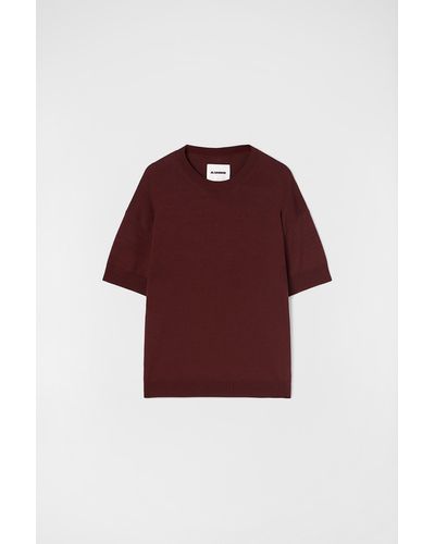 Jil Sander T-shirt à col rond - Rouge