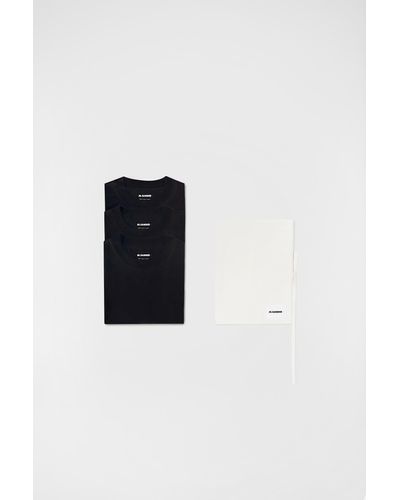 Jil Sander 3-pack T-shirt Set For Female - Black