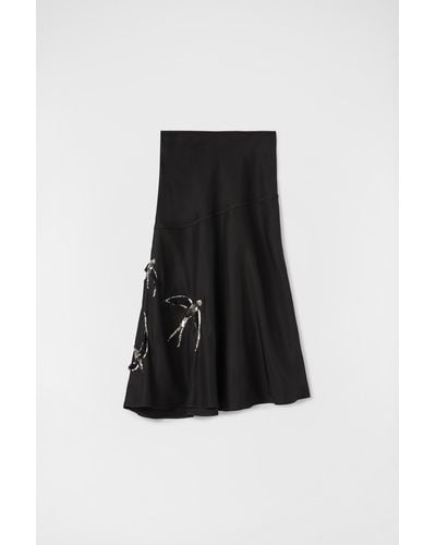 Jil Sander Flared Skirt - Black