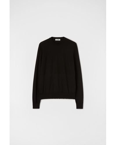 Jil Sander Pullover mit rundhalsausschnitt - Schwarz