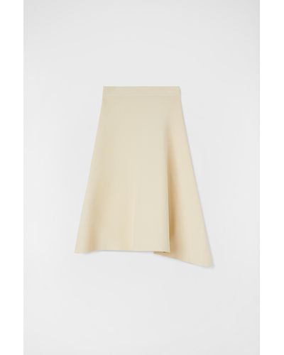 Jil Sander Asymmetrical Skirt - White