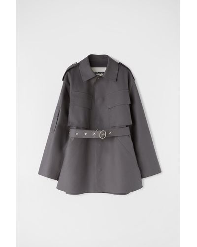 Jil Sander Giacca Caban - Grigio