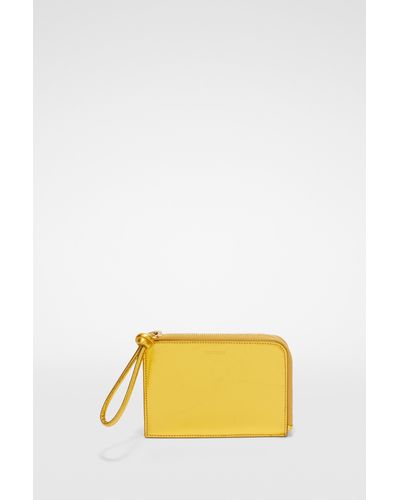 Jil Sander Zip-around Wallet Small For Female - Yellow