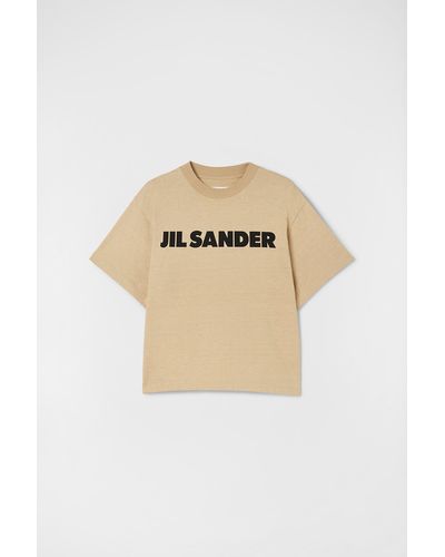 Jil Sander T-shirt mit logo - Natur