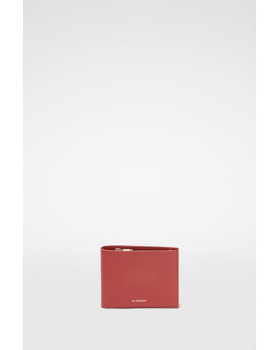 Jil Sander Zip Pocket Wallet For Male - Red