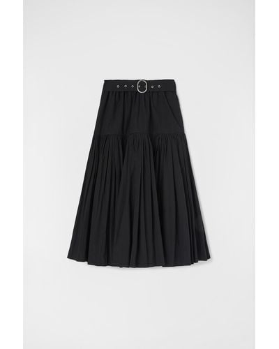 Jil Sander Pleated Skirt - Black