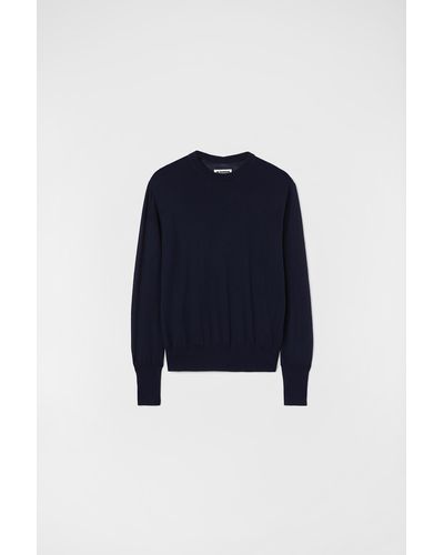 Jil Sander Pull à col rond - Bleu