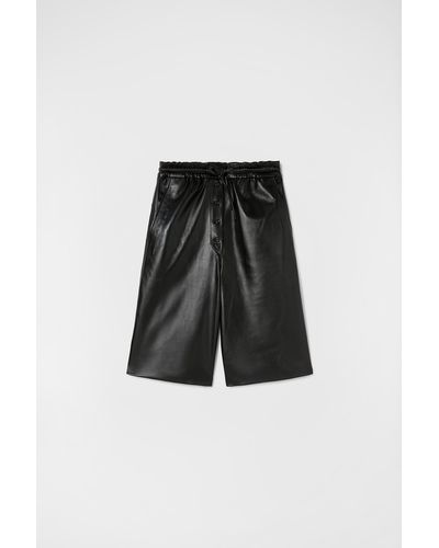 Jil Sander Short en cuir - Noir