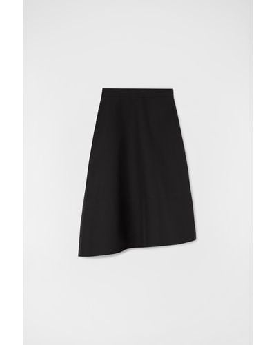 Jil Sander Asymmetrical Skirt - Black