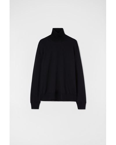 Jil Sander Pull à col montant léger - Noir