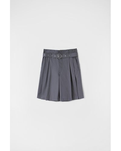 Jil Sander Belted Shorts - Blue