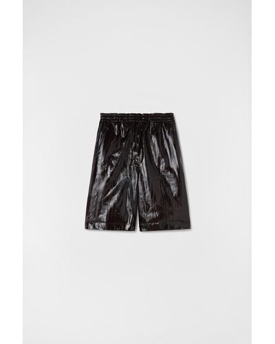 Jil Sander Leather Shorts - Black