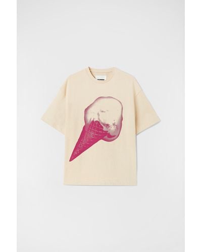 Jil Sander T-shirt mit print - Pink
