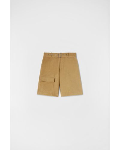 Jil Sander Belted Shorts - Natural