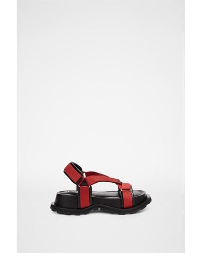 Jil Sander Platform Sandals - Red