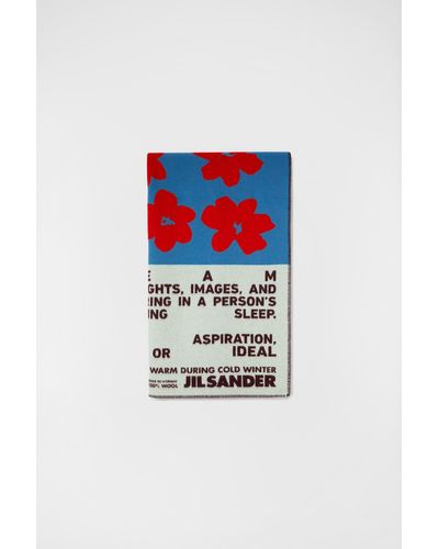 Jil Sander Couverture imprimée - Rouge