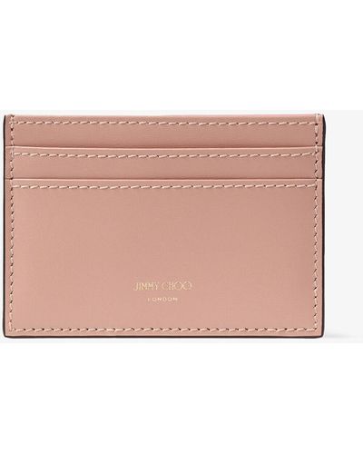 Jimmy Choo Umika Logo-lettering Leather Cardholder - Pink